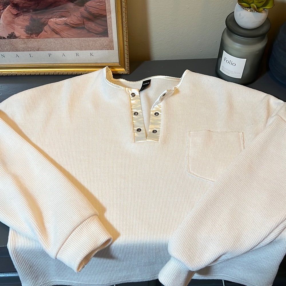 Cream Shein Sweater Top